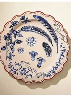 NIB Anthropologie Elin   Side  Plate  mushroom